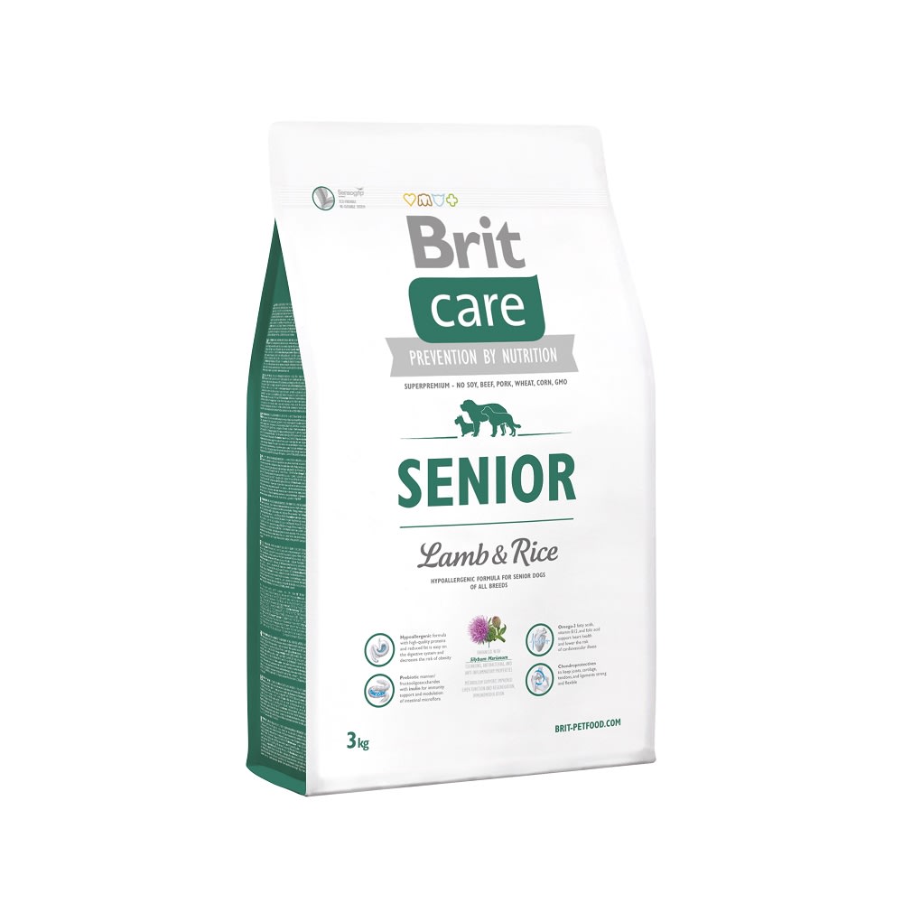 Brit Care senior adultos +7 años - cordero y arroz (3kg, 12kg)
